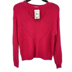 Cotton Emporium Fuchsia Crewneck Sweater NWT. Large